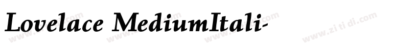 Lovelace MediumItali字体转换